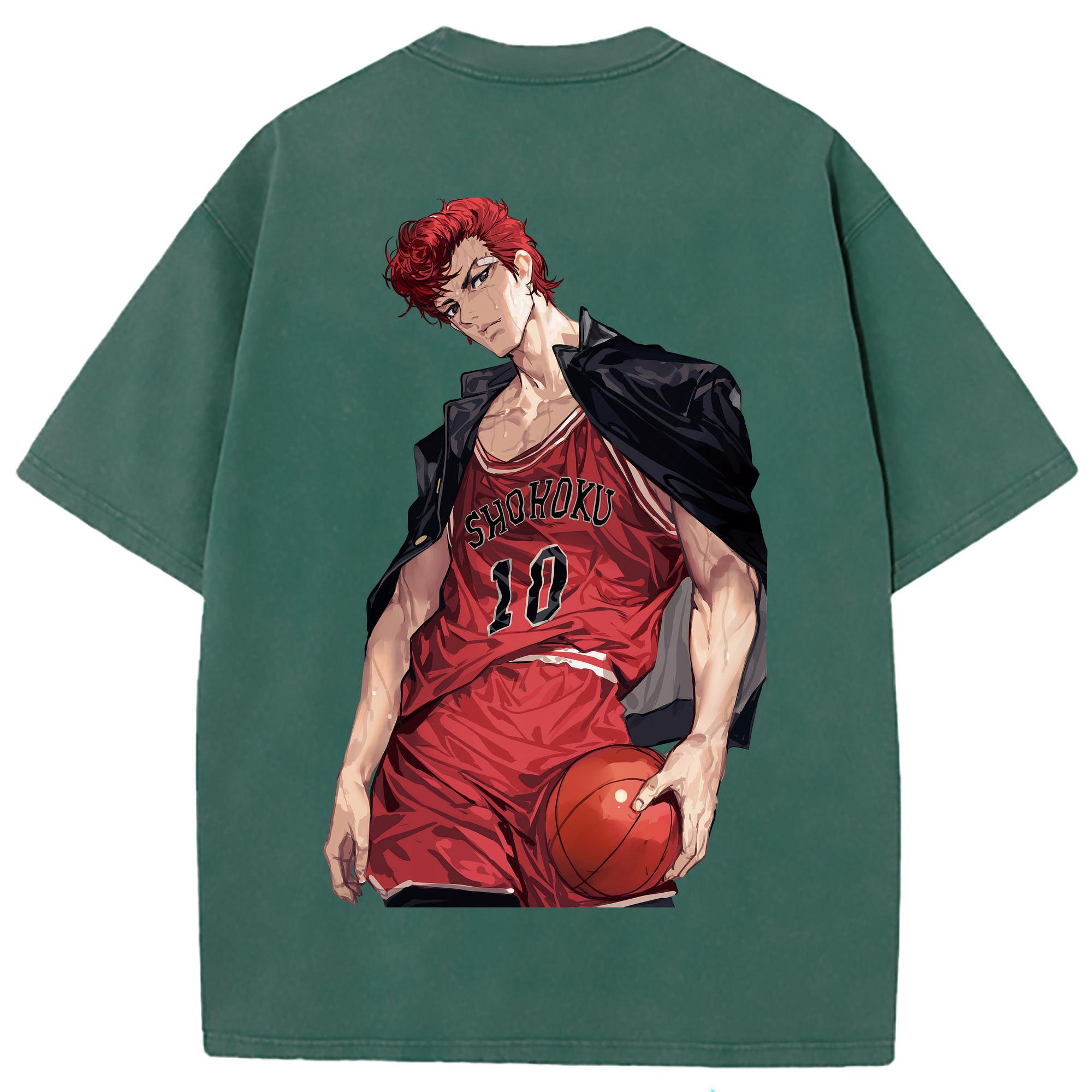 （画像用） SLAM DUNK／スラムダンク 綿100% ヴィンテージ風 半袖Tシャツ（背面プリント）